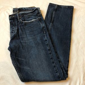 Old Navy 32x34 Clean Water Wash Dark Wash Low Slim Button Fly Mens Jeans